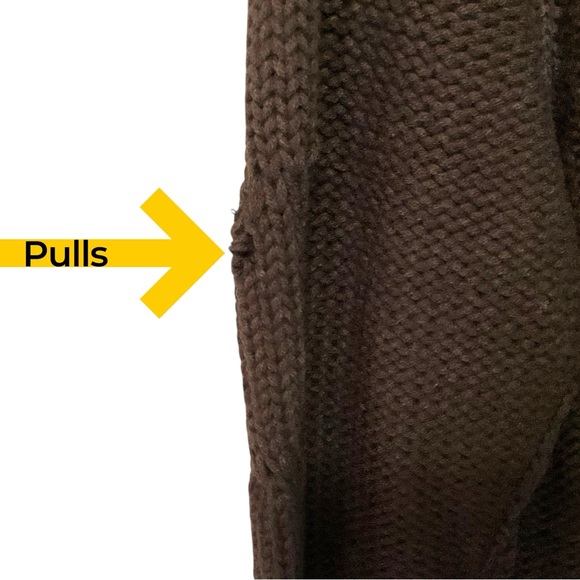 Lou‎ Lou Brown Kit Oversized Sweater L Women Fall Casual Lagenlook Zipper Heavy - Picture 9 of 10